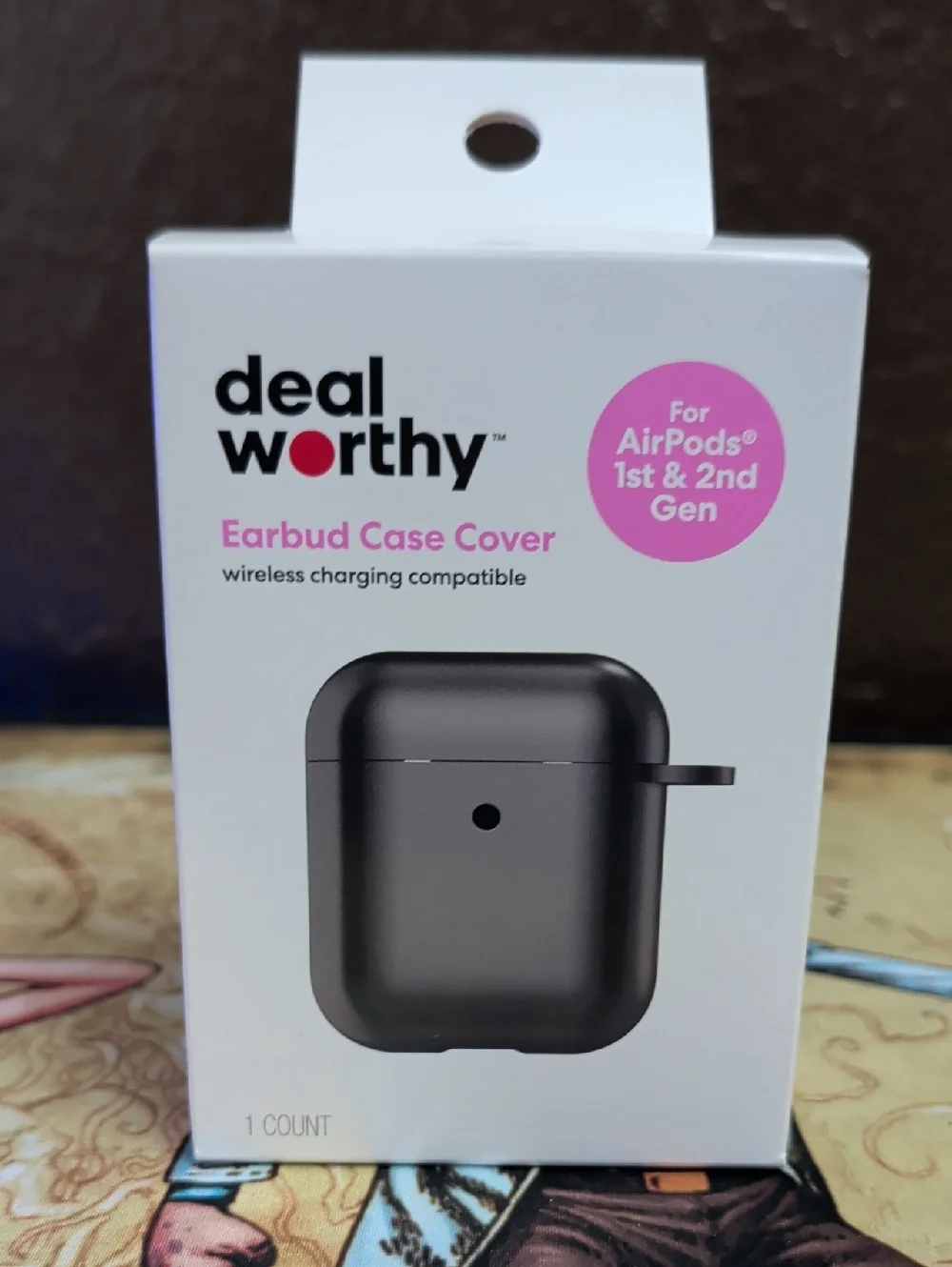 Dealworthy Black Earbud Case Cover for AirPods 1st & 2nd Gen